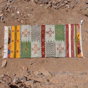 Berber Handmade Wool Runner Rug Authentic Kilim Hallway Carpet