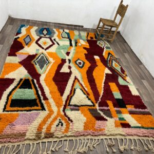 Berber Handmade Colorful Abstract Carpet Boho Area Rug