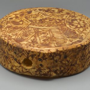 Berber Bendir Drum Hand-Painted Hamsa Hand Leather Wooden