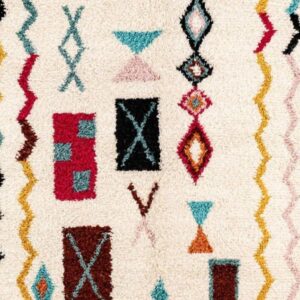 Berber Colorful Geometric Wool Handmade Area Tribal Rug