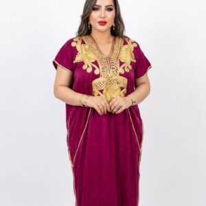 Berber Gandoura marrakech Elegant Embroidered Dress Handmade Kaftan