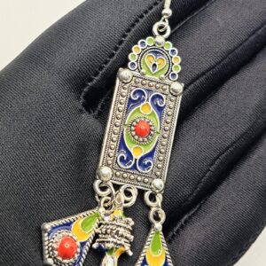 Amazigh Boucles d oreilles kabyles métal argenté Earrings