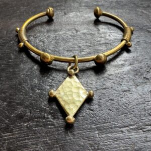 Amazigh Jonc Berbère Laiton Ajustable Losange Traditionnel Bracelet