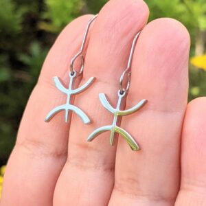 Amazigh YAZ Tifinagh Stainless Steel Earrings Adaptation Boucles