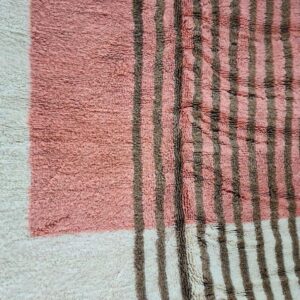 Custom Amazigh Berber Wool Neutral Living Room Geometric Handmade Rug