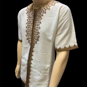Amazigh Traditional Men’s Loulan s Elegant Beige Tunic