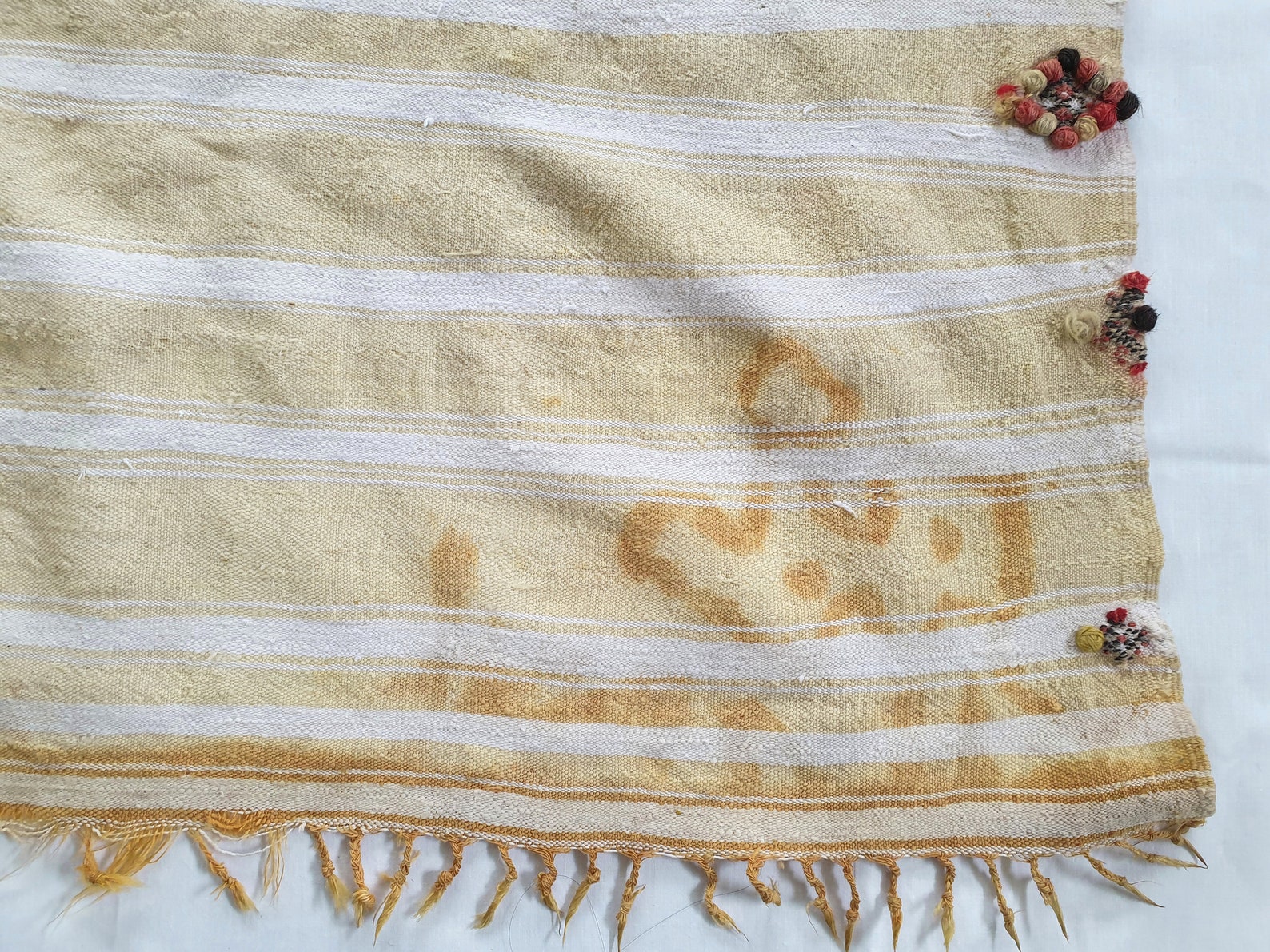 Amazigh Berber Wedding Veil Henna Textile Wall Art
