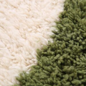 Custom Amazigh Berber Wool Geometric Living Room Rug
