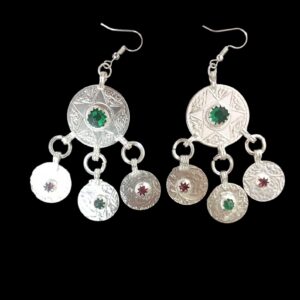 Berber Necklace and Traditional Jewelry Amber Earrings Set