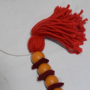 Amazigh Berber Loban Resin Amber Tassel Statement Bead Necklace