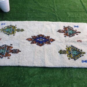 Berber Symbol Handmade Vivid Color Sheep Wool Rug