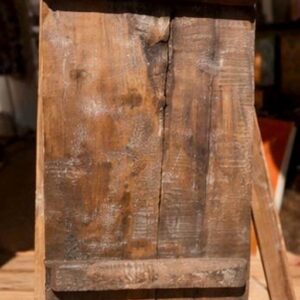 Antique Amazigh Berber Carved Wood Door Panel Wall Art