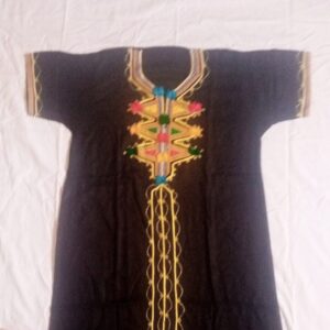 Berber Traditional Caftan Dress Girls Medium Black Kaftan