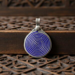 Berber Spiral Silver Pendant Handmade Jewelry Minimalist Necklace