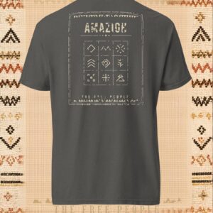 Berber T-Shirt Black Silver Cotton Diamond Eye Tribal
