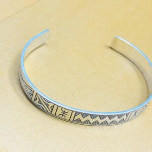 Amazigh 925 Sterling Silver Hand Engraved berbère Bracelet