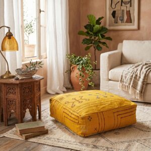 Berber Sabra Marocain Fait Main Berbère en Pouf