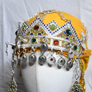 Berber Taounza Amazigh Plated Silver Enamel Tribal Crown Jewelry Headband