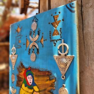 Berber Hand Painted Wooden Boho Wall Art Decor