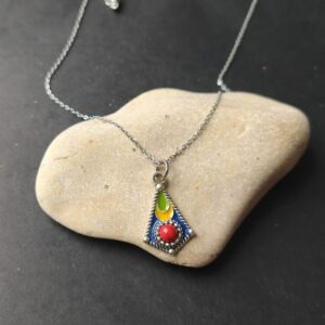 Amazigh Berber Kabyle Stainless Steel Snake Head Pendant Necklace
