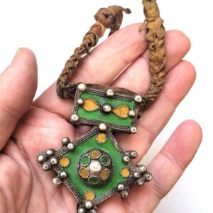 Amazigh Antique Rare Tribal Cross Silver Pendant Antiquité