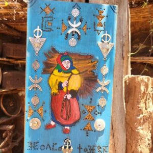 Berber Hand Painted Wooden Boho Wall Art Decor