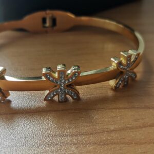 Amazigh Jonc Bracelet with Three YAZ Symbol Details