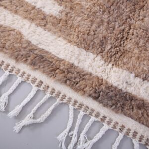 Custom Amazigh Berber Natural Wool Living Room Rug