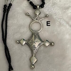 Amazigh HUGE Tuareg Tribal Silver Compass Cross Necklace