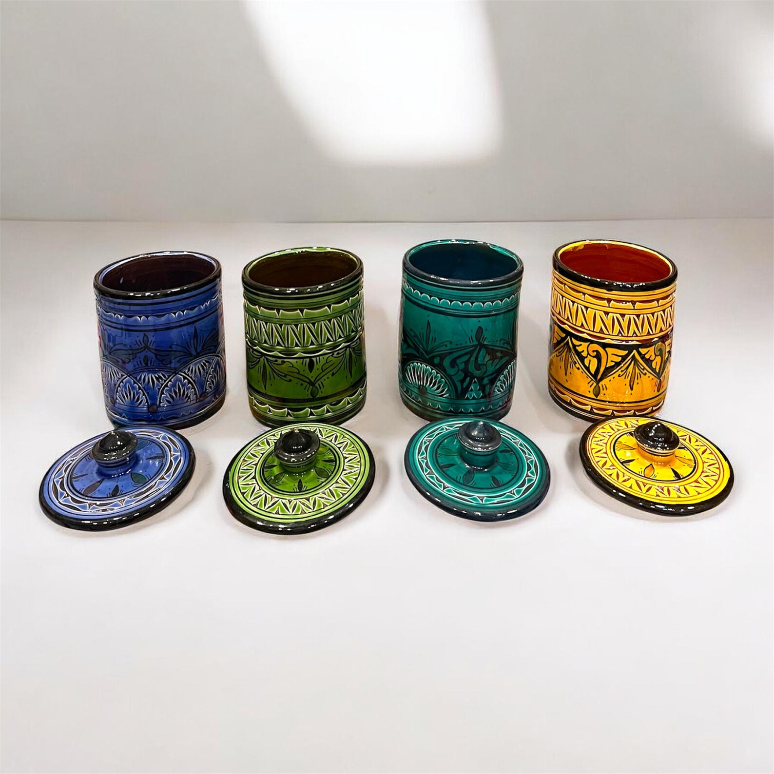 Berber Handmade Storage Jar Lid Hand Ceramic Piece
