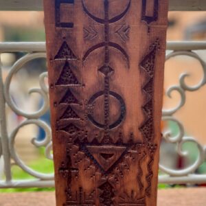 Berber Hand dark Carved Wooden Symbol Wall Art