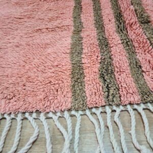Custom Amazigh Berber Wool Neutral Living Room Geometric Handmade Rug