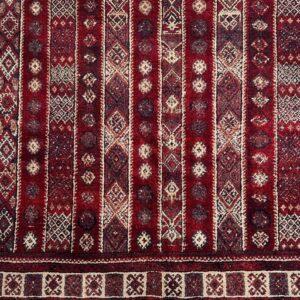 Amazigh Red Rug with Embroidery 3m Length × 2m Width