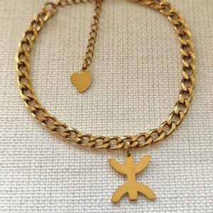 Amazigh Berber Kabyle Yaz Women's Stainless Steel Chain Bracelet