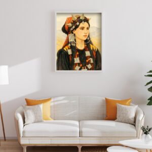 Berber Woman Portrait Print Jewelry Art Digital Download