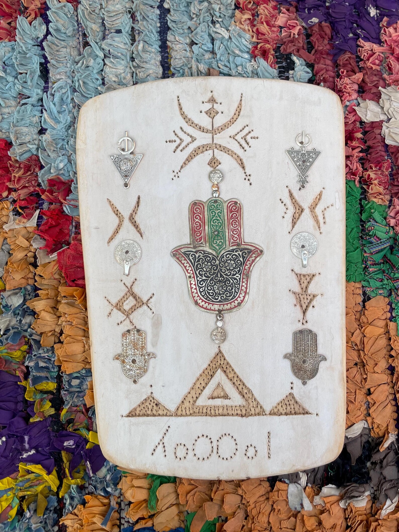 Berber Handmade Willow Wood Hamsa Wall Decor Symbols Boho Art