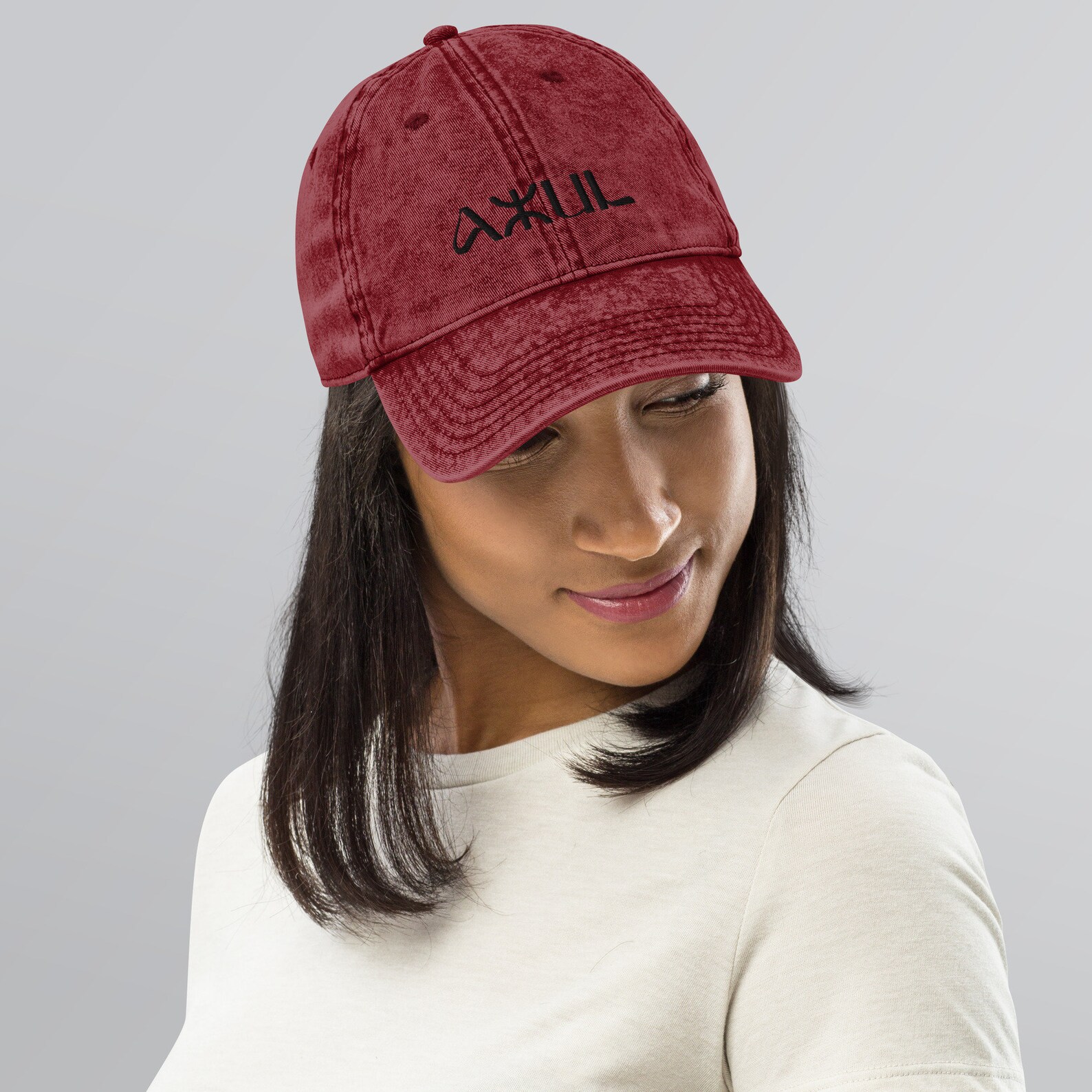 Berber Azul Vintage Cotton Twill Cap With Embroidery