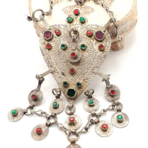 Berber Silver Coin Pendant Jewelry Leather Tribal Necklace