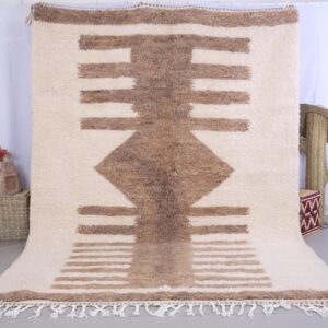 Custom Amazigh Berber Natural Wool Living Room Rug