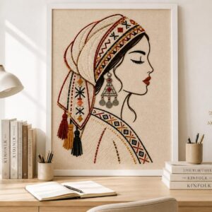 Amazigh Berber Woman Beauty Portrait Printable Digital Wall Art