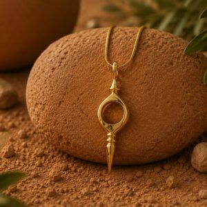 Berber Tuareg Brass Pendant Cross Spiritual Sahara Necklace