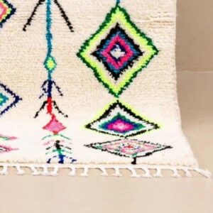 Berber Colorful Diamond Wool Handmade Area Tribal Rug