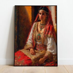 Amazigh Berber Woman Portrait Oil Painting Digital Wall Art