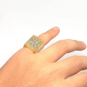 Berber Handmade Brass Copper Yaz Symbol Vintage Ring