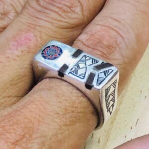 Amazigh Gravure amazighe Ring Silver Tribal Touareg Berbère