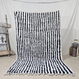 Berber Handwoven Maroccan Authentic Wool Carpet Geometric Rug