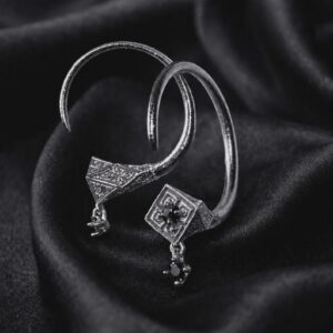 Berber Solid 18k Gold Tuareg Evil Hoops Earrings
