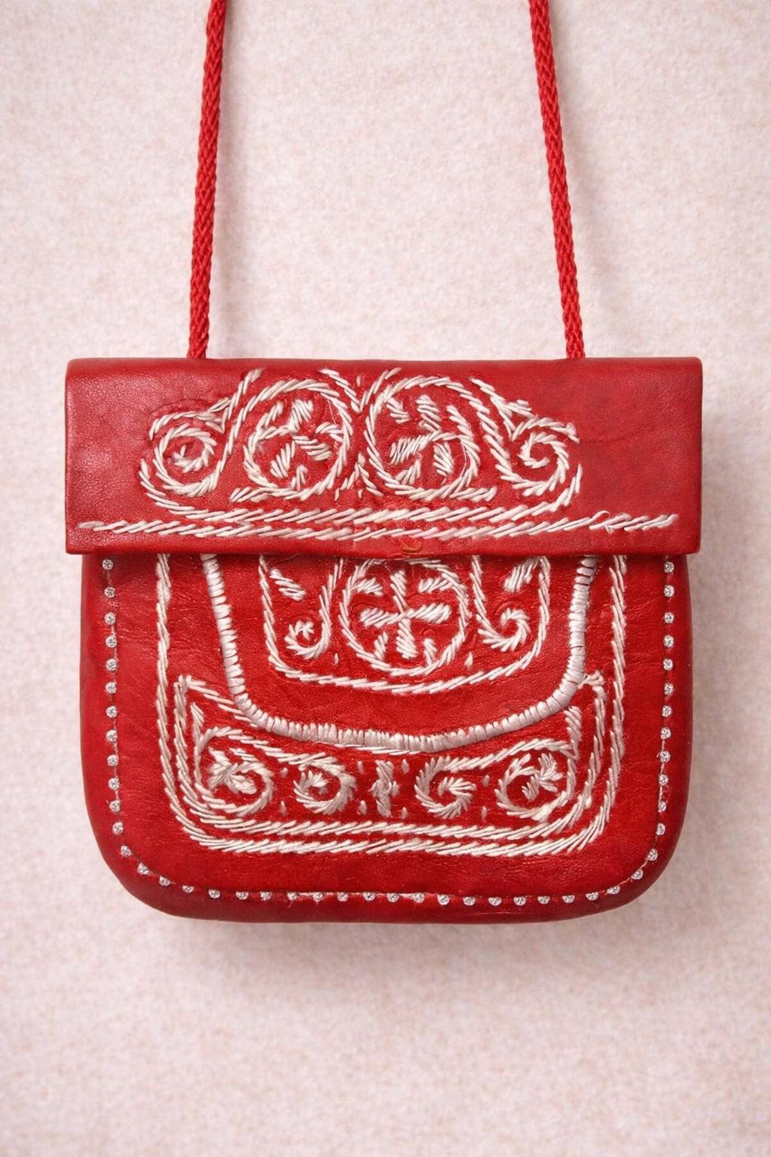 Berber Agrab Leather Handmade Souss Pouch Traditional Bag