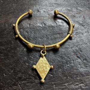 Amazigh Jonc Berbère Laiton Ajustable Losange Traditionnel Bracelet