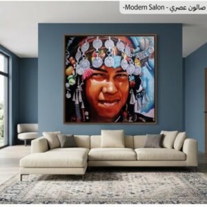 Amazigh Original Girl Oil Painting Tribal Wall Art